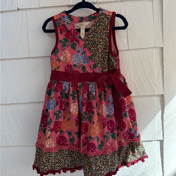 Matilda Jane Fall bouquet Dress Pink and Red Floral Dress - Picture 4 of 9